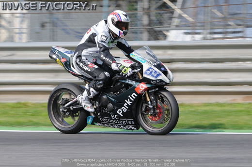 2009-05-09 Monza 0244 Supersport - Free Practice - Gianluca Nannelli - Triumph Daytona 675
